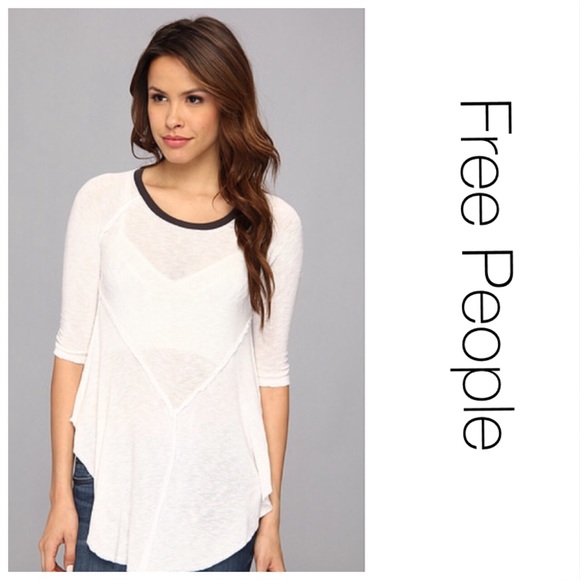 Free People Tops - Free People White Jersey Top M
